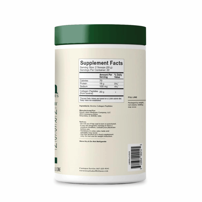 Collagen Peptides Powder for Skin, Hair, Nails, Joints & Digestion - Unflavored - Quick Dissolve Hydrolyzed, Non-Gmo, Keto, Kosher - 16Oz - Image 3
