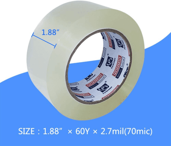 P  Heavy Duty Packing Tape 36 Rolls, Total 2160Y, Clear, 2.7 Mil, 1.88 Inch X 60 Yards, Ultra Strong, Refill for Packaging and Shipping - Image 2