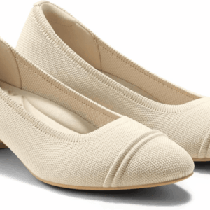 Julie Pro Women'S Chic Retro-Inspired round Toe 4.5Cm/ 1.77”High Heels Slip on Dress Chunky Pumps Ideal for Commuting, Socializing, Partyround-Toe Chunky Heels
