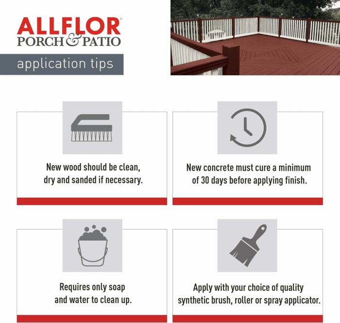 ALLFLOR Porch, Patio and Floor Enamel Paint, Saddle Brown, 1 Quart, Extremely Durable Water-Based Formula, Ideal for Patios, Pool Decks, Basements & More - Image 7