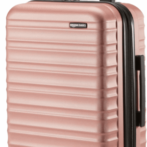 21" Hardside Carry-On Luggage, Hardshell Suitcase with Wheels, Expandable for up to 25% More Space, with Scratch-Resistant Surface, Four Multi-Directional Wheels, Rose Gold