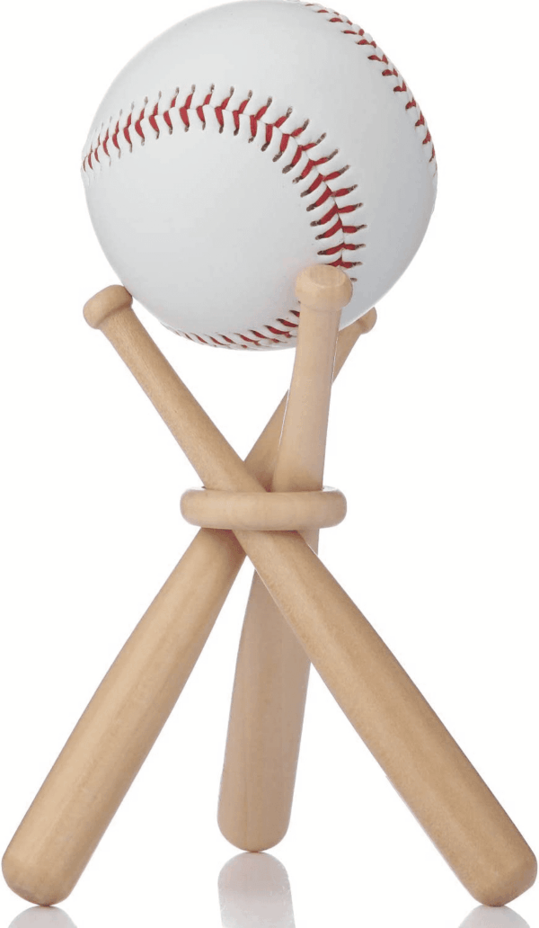 Baseball Stand Holders Balls Display Bat Wooden Stand Holder Display Centerpieces Tables for Baseball Sports Lover