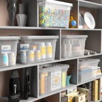 6-Pack Clear 7 Quart Storage Latch Box/Bins, Plastic Stackable Latching Box with Brown Handle and Lid, Multi-Purpose, 7 Litre - Image 5