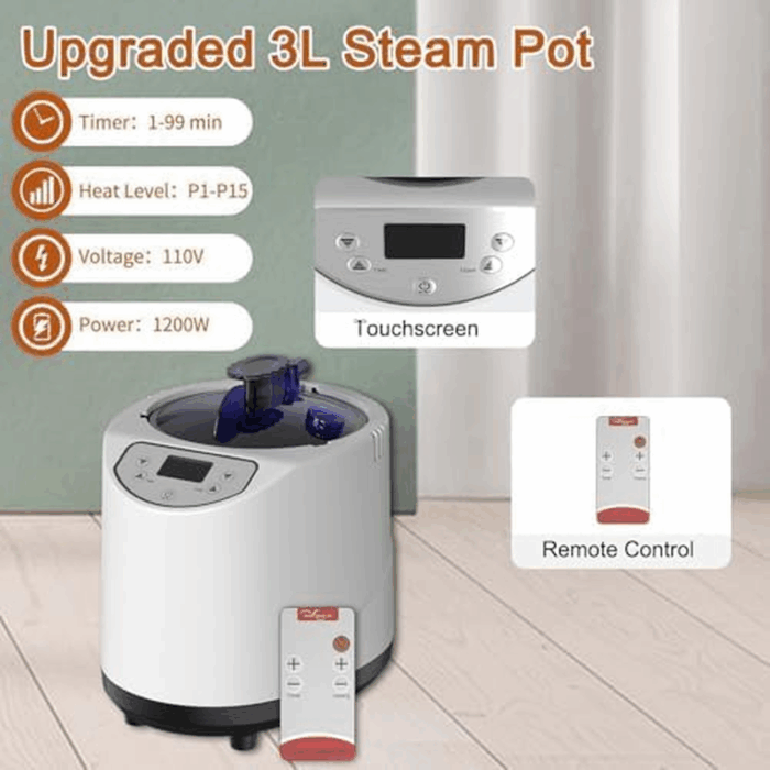 Portable Sauna for Home, Sauna Box with 3L Steamer, Remote Control, Folding Chair and Mat, Full Size Personal Steam Sauna Tent for Home Spa Relaxation, 15 Levels - Image 4