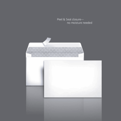 6 3/4 Security Tinted Envelopes with Peel and Seal, 100-Pack, White - Image 2