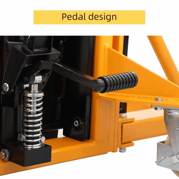 Manual Pallet Stacker with Straddle Legs 2200Lbs Capacity 63" Lift Height, Adjustable Forks - Image 8