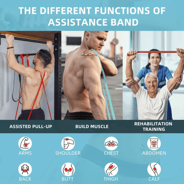Resistance Bands, Pull up Bands, Pull up Assist Band Exercise Resistance Bands for Men & Women Working Out, Body Stretching, Physical Therapy, Muscle Training - Image 5