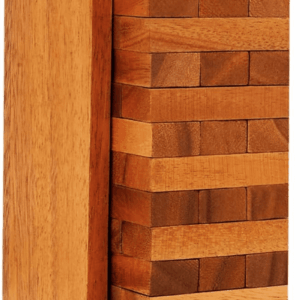 Wood Tumbling Tower - Ideal for Party, Kids Games, Building, Camping, Outdoor Games for Adults and Family, Classic Stacking Block for Challenging Your Skills.