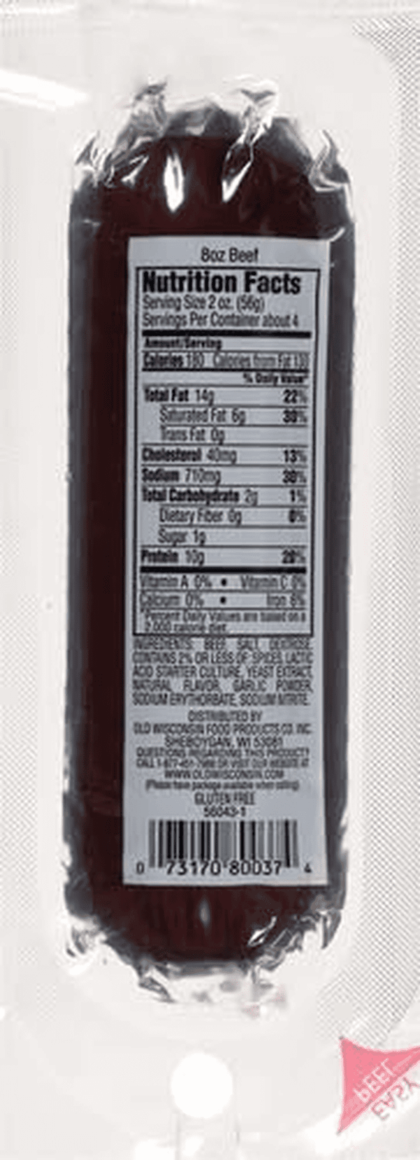 Premium Summer Sausage, 100% Natural Meat, Charcuterie, Ready to Eat, High Protein, Low Carb, Keto, Gluten Free, Beef Flavor, 8 Ounce - Image 3