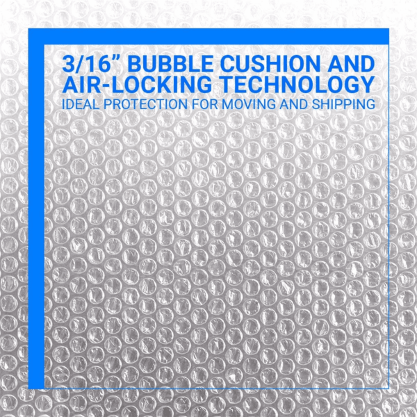 Bubble Cushioning Wrap Rolls, 3/16" X 12" X 15' Ft Total, Perforated Every 12" for Packaging, Shipping, Mailing - Image 2