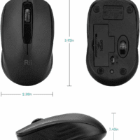 Wireless Mouse, 2.4G Portable Computer Mice for PC, Laptop, Windows,Office Included Wireless USB Dongle (Black) - Image 3