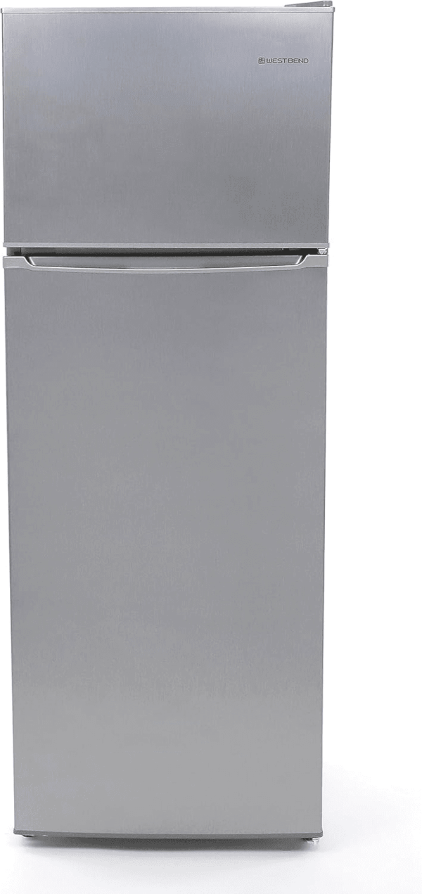 WBRT73S Apartment Refrigerator Freestanding Slim Design Full Fridge with Top Freezer for Condo, House, Small Kitchen Use, 7.4 Cu.Ft, Metallic