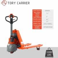 Full Electric Pallet Jack 3300Lbs Capacity, Lithium Powered Pallet Truck 48" X27" Fork Size, Walkie Pallet Lift Trucks for Factory, Warehouse, Supermarket, Multifunctional Handle with Extra Battery - Image 4