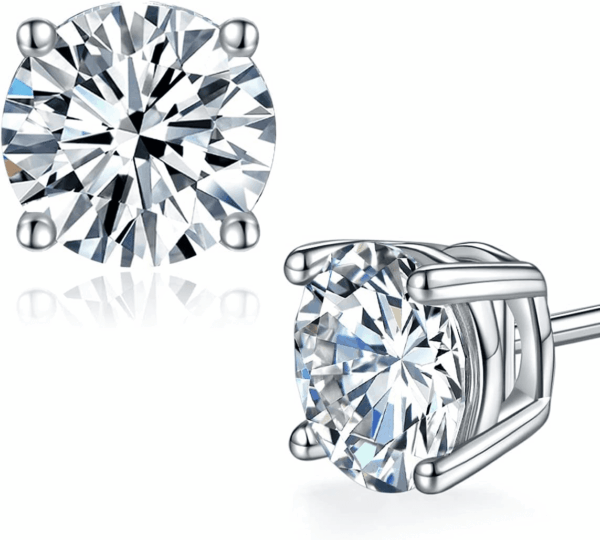 Moissanite Stud Earrings for Women,Sterling Silver 925 Earrings Jewelry Engagement Gifts for Women Men