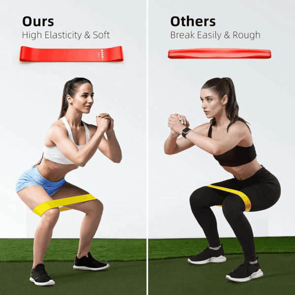 Resistance Bands for Working Out, Elastic Exercice Loop Bands for Physical Therapy, Yoga Starter Set of Stretch Bands for Booty Legs, Pilates Flexbands - Image 5