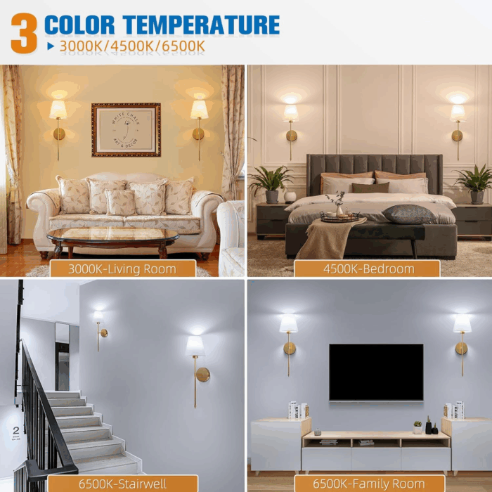Battery Operated Wall Sconce Set of 2,Gold Rechargeable Wall Lights with 5200Mah Dimmable Bulbs and Remote,10 Colors Wireless Wall Lamps for Bedroom Living Room Hallway Decor - Image 4