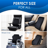 Gel Lumbar Support Pillow for Office Chair Car, Gaming Chair Lower Back Pain Relief Memory Foam Cushion with 3D Mesh Cover Ergonomic Orthopedic Back Rest - Image 5