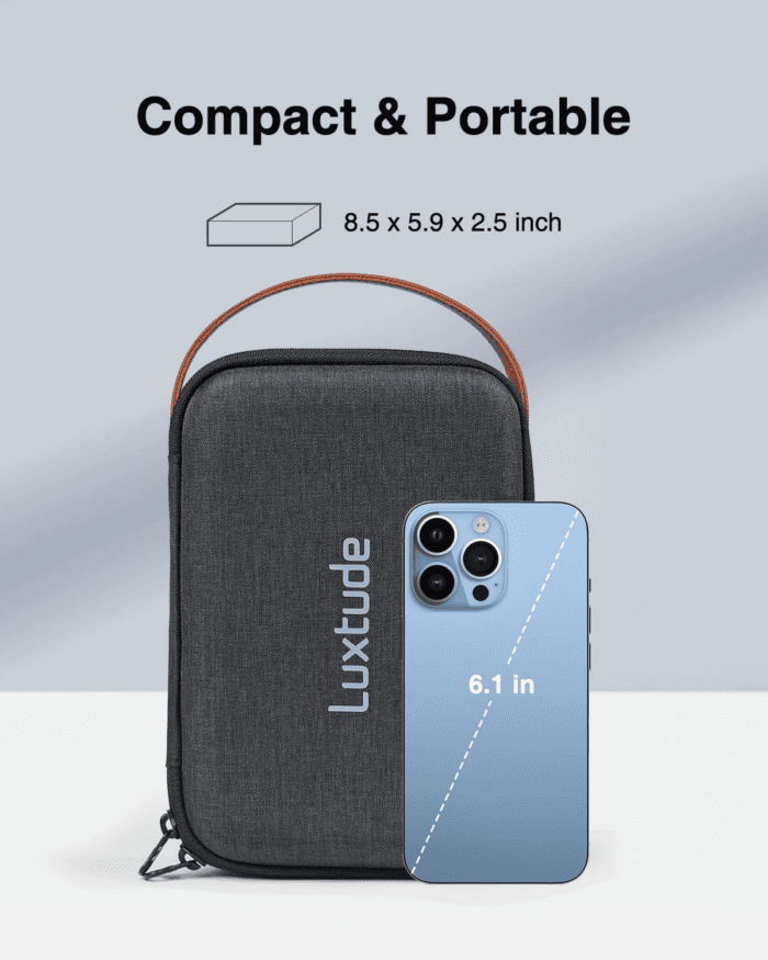 Electronics Organizer Travel Case, Tech Organizers Travel Case, Hard Charger Organizers, Portable Cable Organizer, Travel Essentials for Charger/Mouse/Cash/Card/Pen, Tech Gifts - Image 4