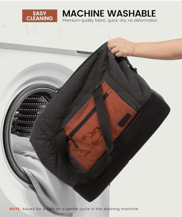 Weekender Bags for Women, Puffer Travel Duffel Bags for Woman, Large Hospital Bag for Women Labor Delivery with Shoe Compartment, Carry on Overnight Bag, Personal Item Travel Bag for Airplane - Image 8
