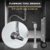 Plumbing Tools Angle Stop Wrench Kit – Adjustable Wrench Professional Plumber Wrench Tools for Installing New Compression Angle Stops and Removing Compression Rings-Silver Tool Kit - Image 8