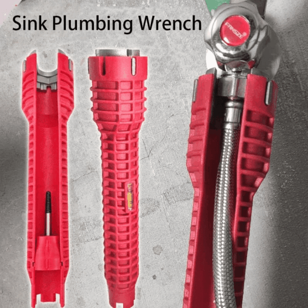 8 in 1 Multifunctional Sink Bathroom Wrench, Plumbing Installation Tool Household Water Pipe Faucet Washing Basin Corner Valve Sink Repair Removal Tool - Image 7