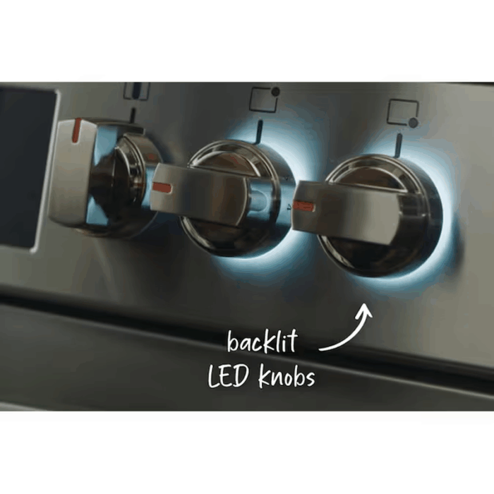 Gallery 30-In Glass Top 5 Burners 6.2-Cu Ft Air Fry Convection Oven Slide-In Electric Range Fingerprint Resistant Stainless Steel ) - Image 8