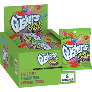 Fruit Flavored Snacks, Super Sour Berry Flavor, 8 Pouches, 34 Oz