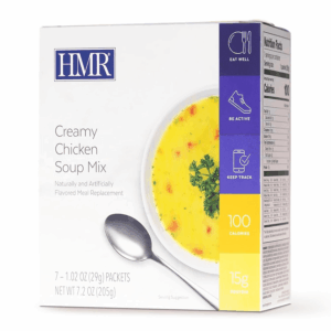 Creamy Chicken Soup Mix | Instant Lunch or Dinner to Support Weight Management | Easy to Make | 15 Grams of Protein | Low Calorie Food | Triple Pack, 7 Single Serve Packets per Box