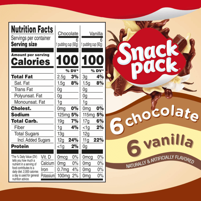 Chocolate and Vanilla Flavored Pudding Cups Family Pack, 12 Count Pudding Cups (1 Pack) - Image 8