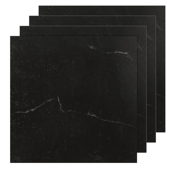 40 Sheet Vinyl Flooring 12X12 Peel and Stick Floor Tile Waterproof Clearance Vinyl Floor Tiles Black Marble Self Adhesive Floor Tiles Sticky Laminate Flooring for Bathroom Kitchen Basement RV