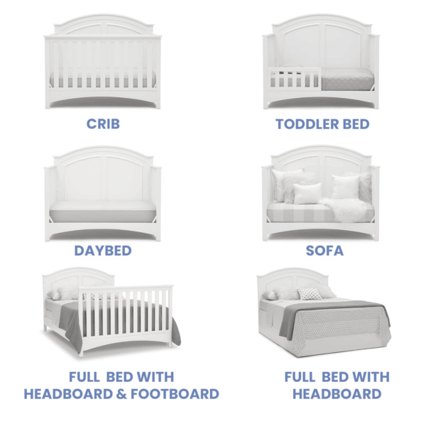 Perry 6-In-1 Convertible Crib - Greenguard Gold Certified, Bianca White - Image 4