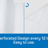Bubble Cushioning Wrap 700 Ft² (2 Rolls of 350 or 4 Rolls of 175 Ft X 12" Wide) - 3/16" Small Bubble - Perforated Every 12''- with 10 Fragile Stickers by - Image 3