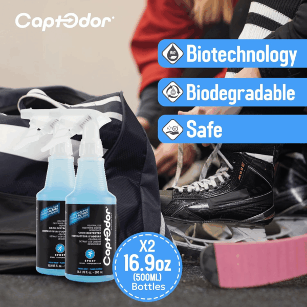 Sports Odor Destroyer Spray (2 X Bottles of 16.9Oz / 500 Ml), Sports Gear Odor Eliminator & Deodorizer Spray - Neutralizer & Refresher Spray for Protective Equipment, Sportswear & Outdoor Gear - Image 6