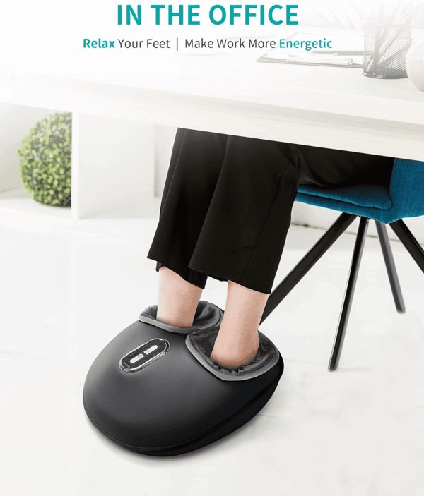 Shiatsu Foot Massager Machine with Soothing Heat, Deep Kneading Therapy, Air Compression, Improve Blood Circulation and Foot Wellness,Relax for Home or Office Use(Gray) - Image 5