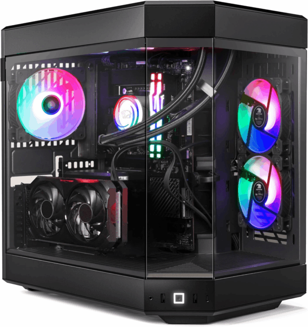 Y60 Black Gaming PC Computer Desktop Y60BA9N47TS03 (AMD Ryzen 9 7900X CPU, NVIDIA Geforce RTX 4070 Ti Super 16GB GPU, 32GB DDR5 RGB 5200Mhz RAM, 2TB Nvme, Wifi Ready, Windows 11 Home) - Image 2