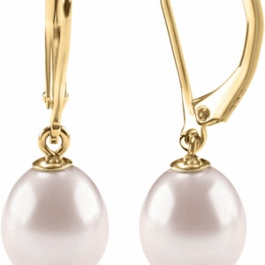 Handpicked AAA+ Quality Freshwater Cultured Pearl Earrings Leverback Dangle Stud Pearl Earrings