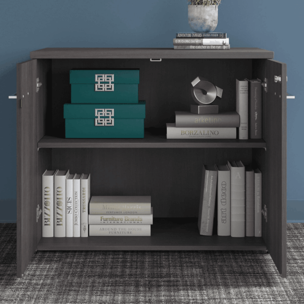 Office 500 36W Tall Storage Cabinet with Doors and Shelves - Image 5