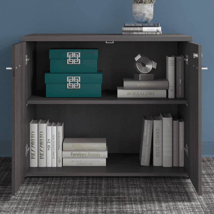 Office 500 36W Tall Storage Cabinet with Doors and Shelves - Image 5