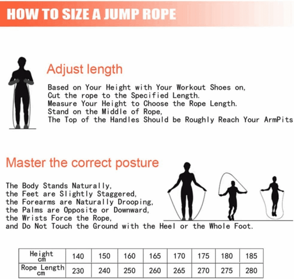 Jump Rope,Jump Ropes for Fitness for Women Men and Kids,Speed Jumping Rope for Workout with Ball Bearings,Adjustable Skipping Rope for Exercise&Slim Body at Home School Gym - Image 7