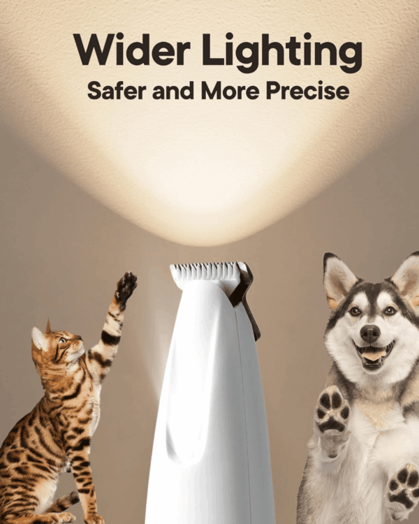 Upgraded Dog Paw Trimmer with LED Light, 18 Mm Widen Blade, 35 Db Low Noise, LED Display, Fully Waterproof, Rechargeable Clipper for Dogs Cats Trimming Paws, Eyes, Ears, Face, and Rump - Image 6