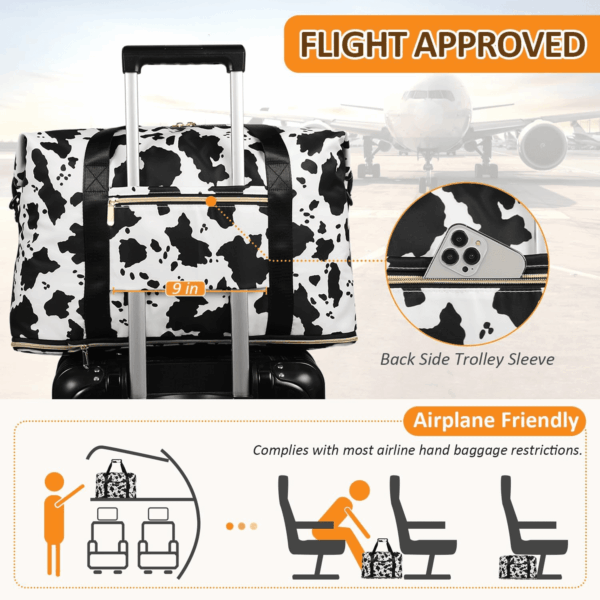 Expandable Travel Duffle Bags Weekender Overnight Bags for Women Men Hospital Bag for Women Labor Delivery with Toiletry Bag Waterproof - Image 5