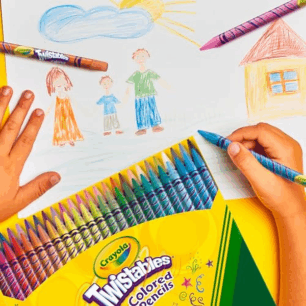 Twistables Colored Pencil Set (50Ct), Kids Easter Basket Essentials & Stuffers, No Sharpen Colored Pencils for Kids, Coloring Book Pencils, 4+ - Image 5