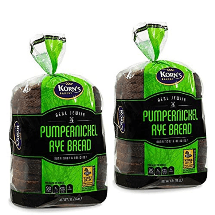 Pumpernickel Bread -2 Pack-16 Oz per Loaf | Delicious Sandwich Bread | Kosher Bread | Fresh Bread | Dairy & Nut Free | Stern’S Bakery