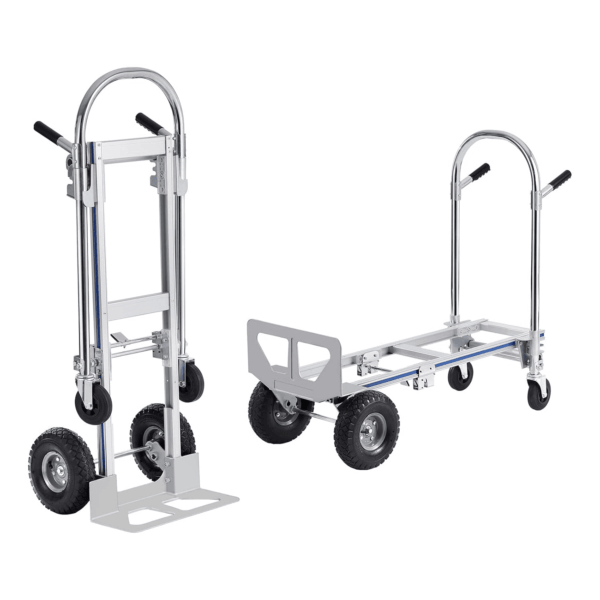 Aluminum Truck, 2 in 1, 800 Lbs Load Capacity, Heavy Duty Industrial Convertible Folding Hand Truck and Dolly, Utility Cart Converts from Hand Truck to Platform Cart with Rubber Wheels - Image 9