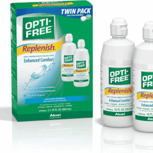 Replenish Multi-Purpose Contact Lens Cleaning and Disinfecting Solution with Lens Case, 10 FL OZ (Pack of 2)