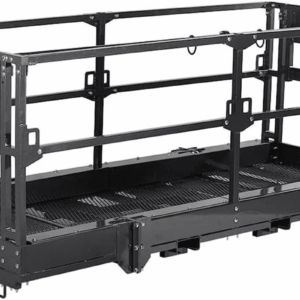 4' X 9' 8" Mesh Telehandler Work Platform, Safety Man Basket, Forklift Attachment for Forklift and Telehandler, 1,700 Lb. Weight Capacity, Safety Cage Man Lift