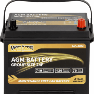 Platinum AGM Battery BCI Group 24F Automotive Battery, 120RC, 710CCA, 36 Months Warranty