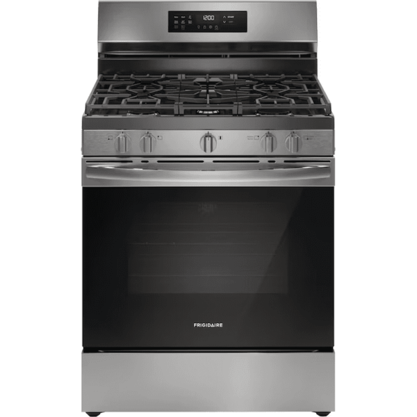 30-In 5 Burners 5.1-Cu Ft Air Fry Convection Oven Freestanding Natural Gas Range ( Stainless Steel )