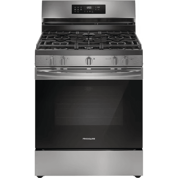 30-In 5 Burners 5.1-Cu Ft Air Fry Convection Oven Freestanding Natural Gas Range ( Stainless Steel )