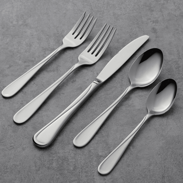 Flight 65 Piece Everyday Flatware, Service for 12, 18/0 Stainless Steel, Silverware Set, Dishwasher Safe - Image 4